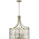 Hutton 4 Light 21 inch Sterling Gold Pendant (Inverted) Ceiling Light